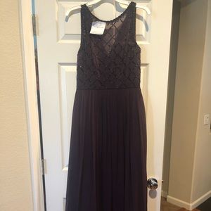 Long purple beaded dress